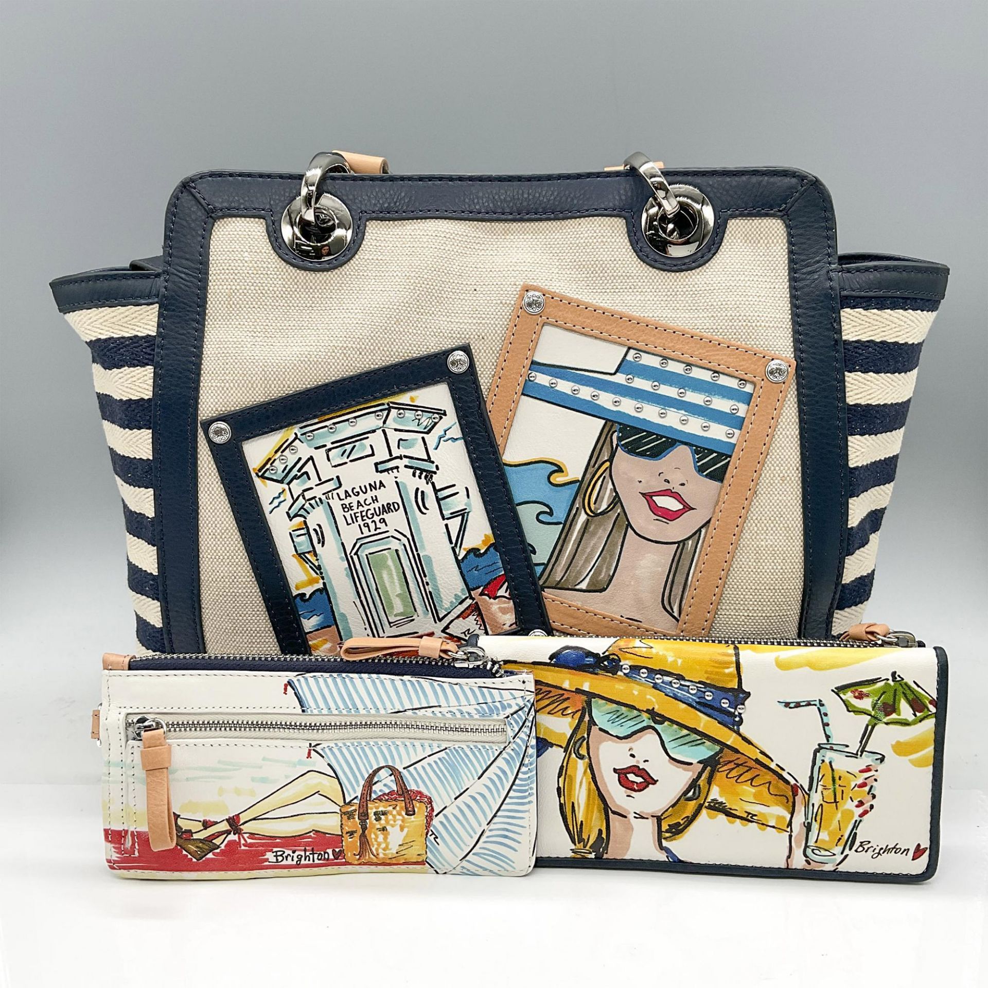 3pc Brighton Laguna Beach Tote, Wallet & Card Pouch - Bild 2 aus 5