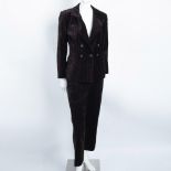 2pc Vintage Armand Ventilo Velvet Pant Suit, Size 40