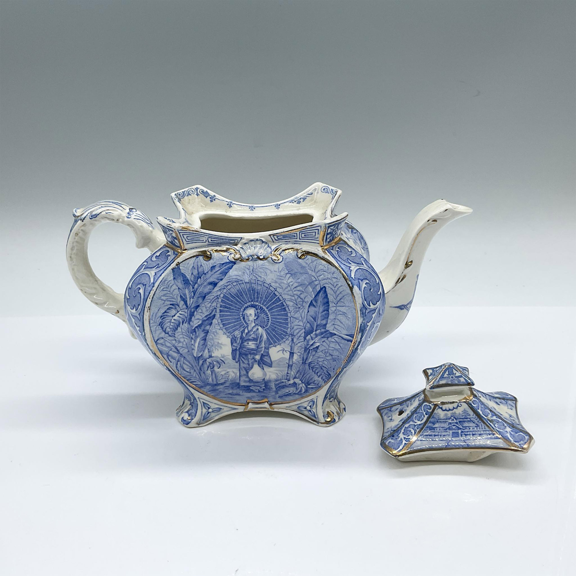 English Burleigh Ware Chinoiserie Teapot - Image 2 of 3
