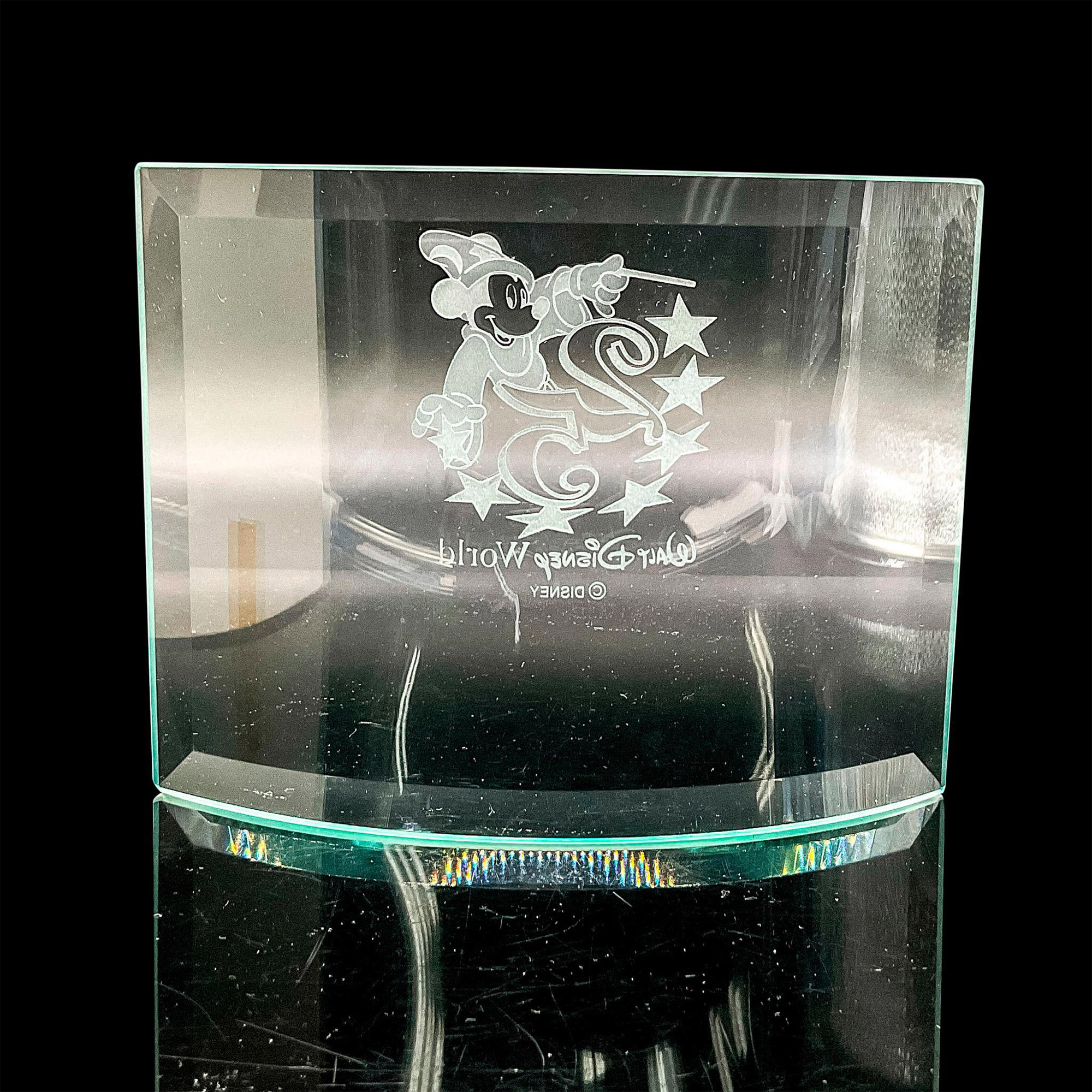 Walt Disney World 25 Year Anniv Glass Plaque, Mickey Mouse - Image 2 of 3