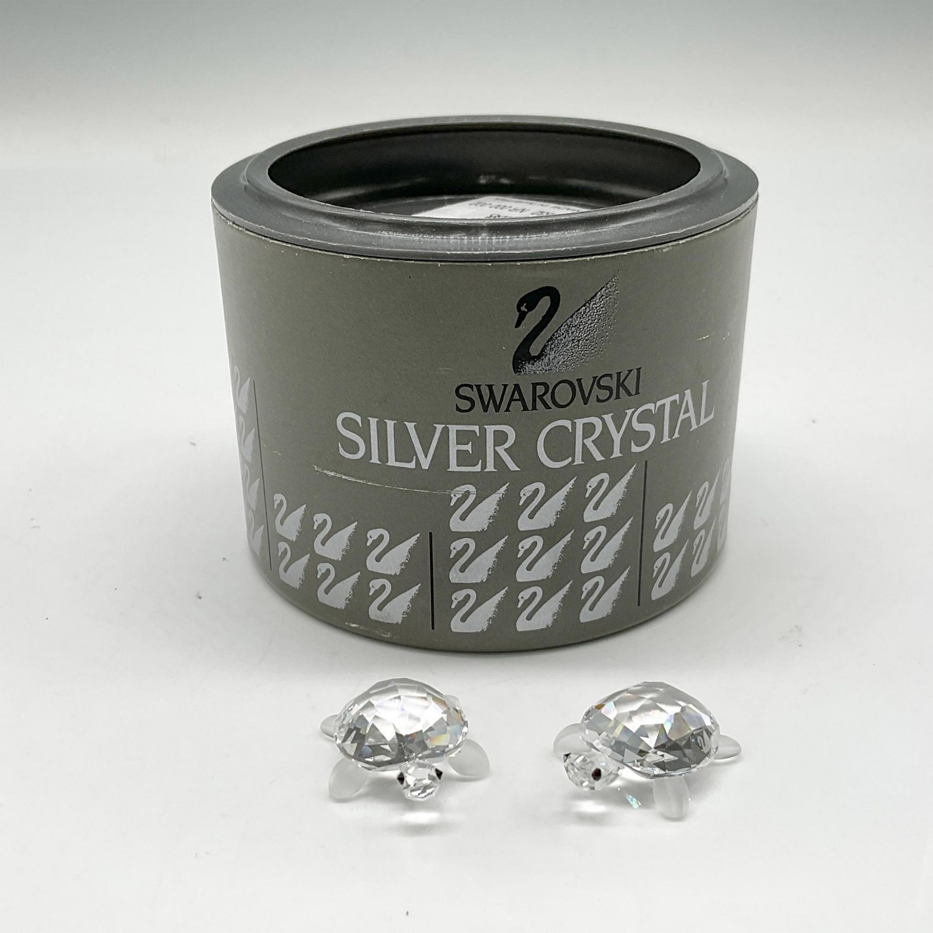 Swarovski Silver Crystal Figurines, Baby Tortoises - Image 4 of 4