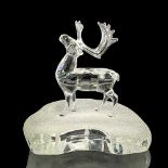 Swarovski Silver Crystal Figurine, Reindeer on Iceberg