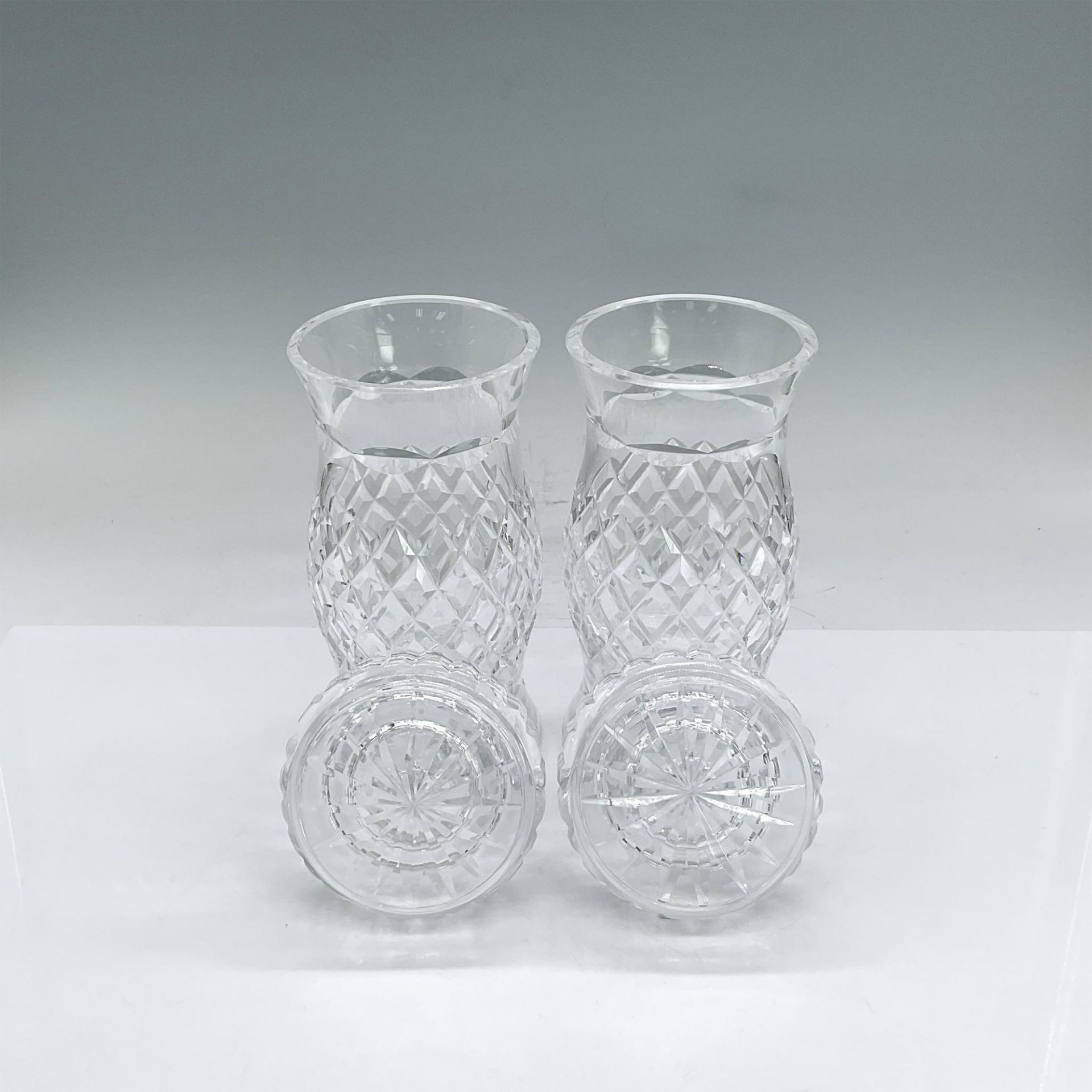 2pc Waterford Crystal Hurricane Lantern Candleholders - Bild 3 aus 3