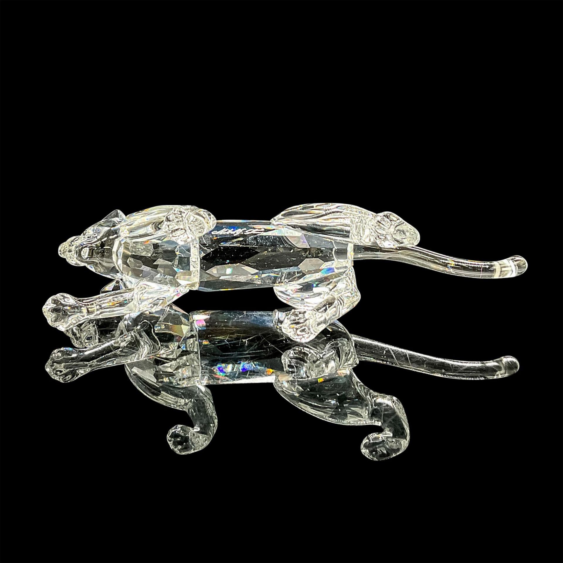 Swarovski Silver Crystal Figurine, Leopard + Base - Image 3 of 5