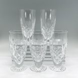 5pc Waterford Crystal Iced Tea Glasses, Lismore