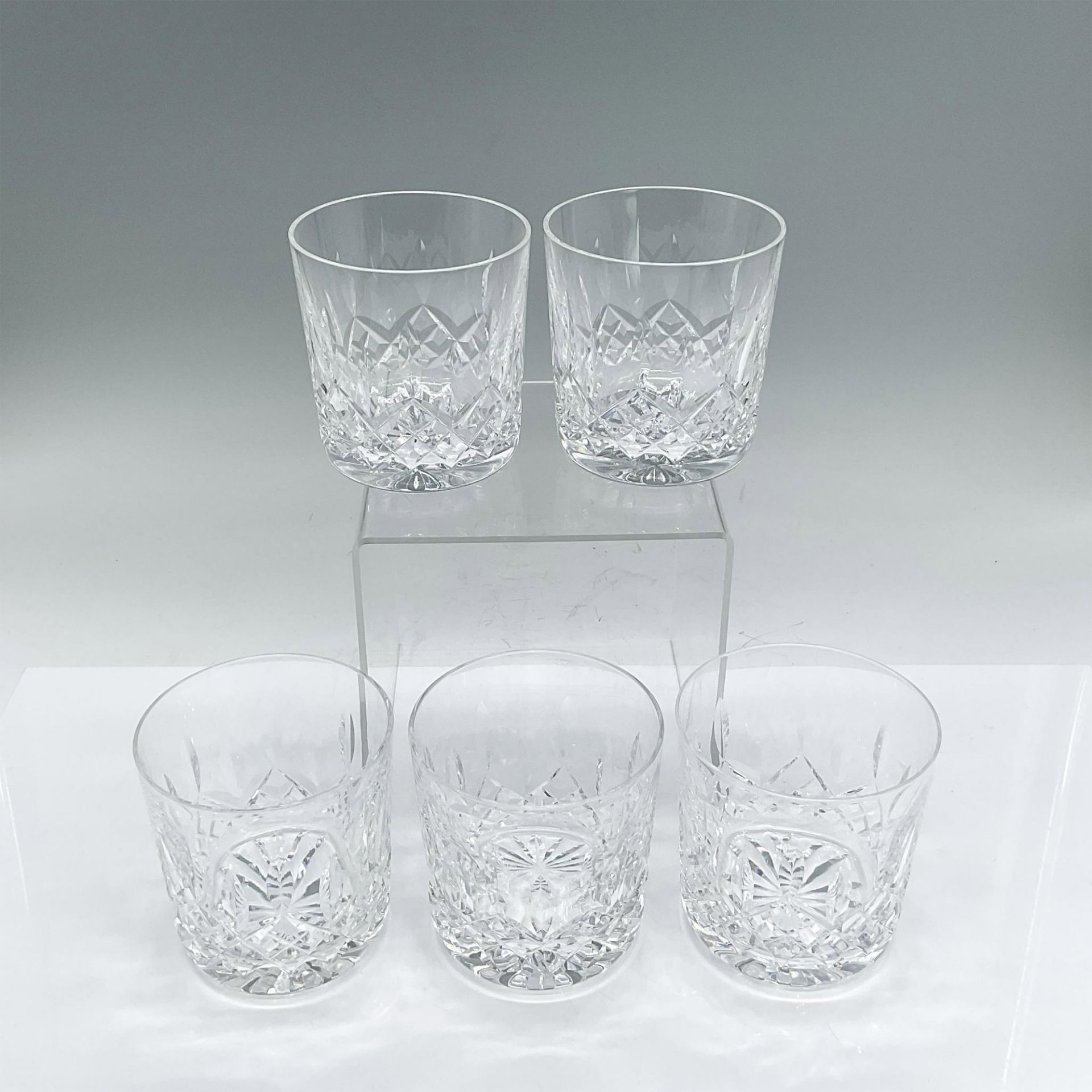 5pc Waterford Crystal Old Fashioned Glasses, Lismore - Bild 2 aus 3