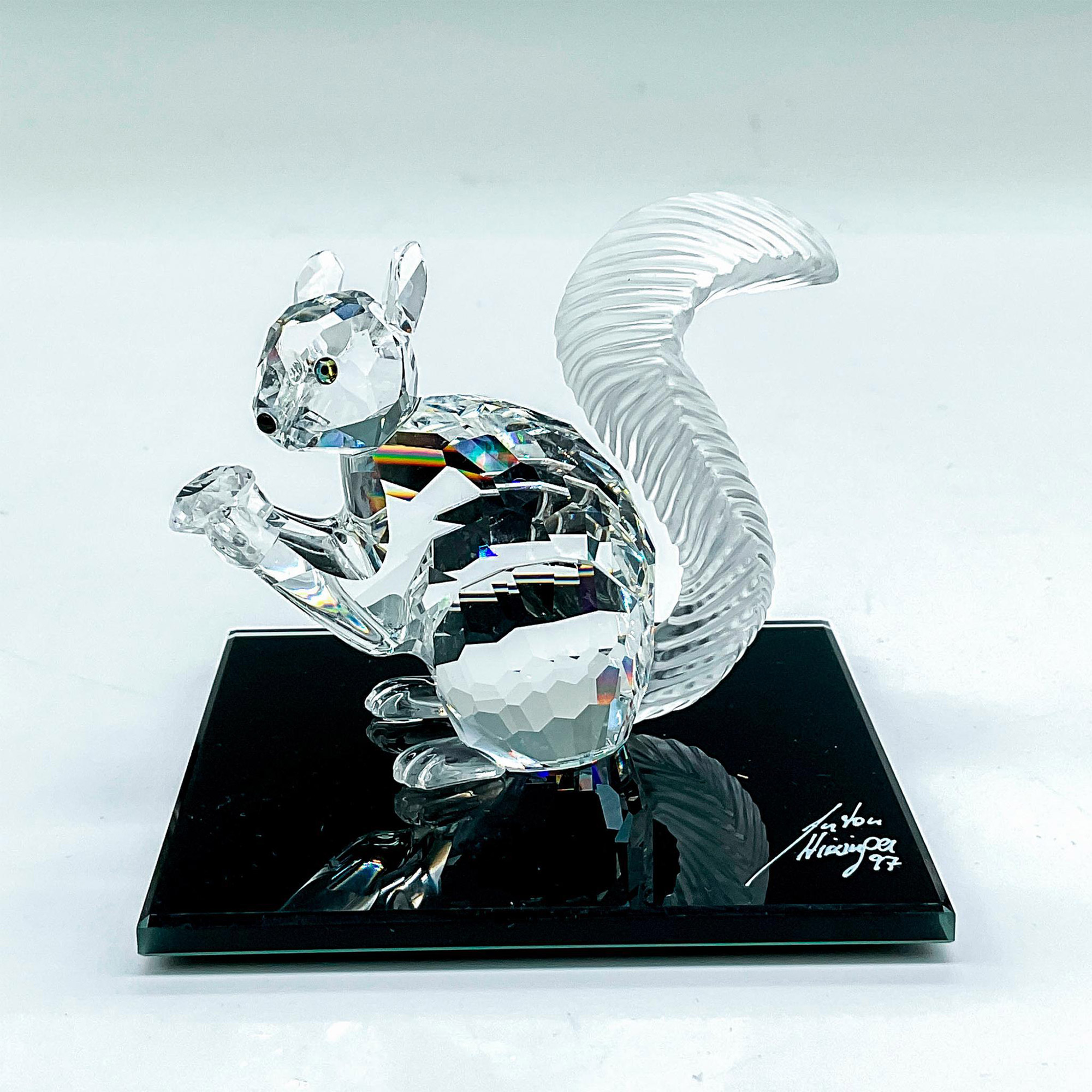 Swarovski Crystal Figurine, SCS Members Squirrel + Base - Image 4 of 5