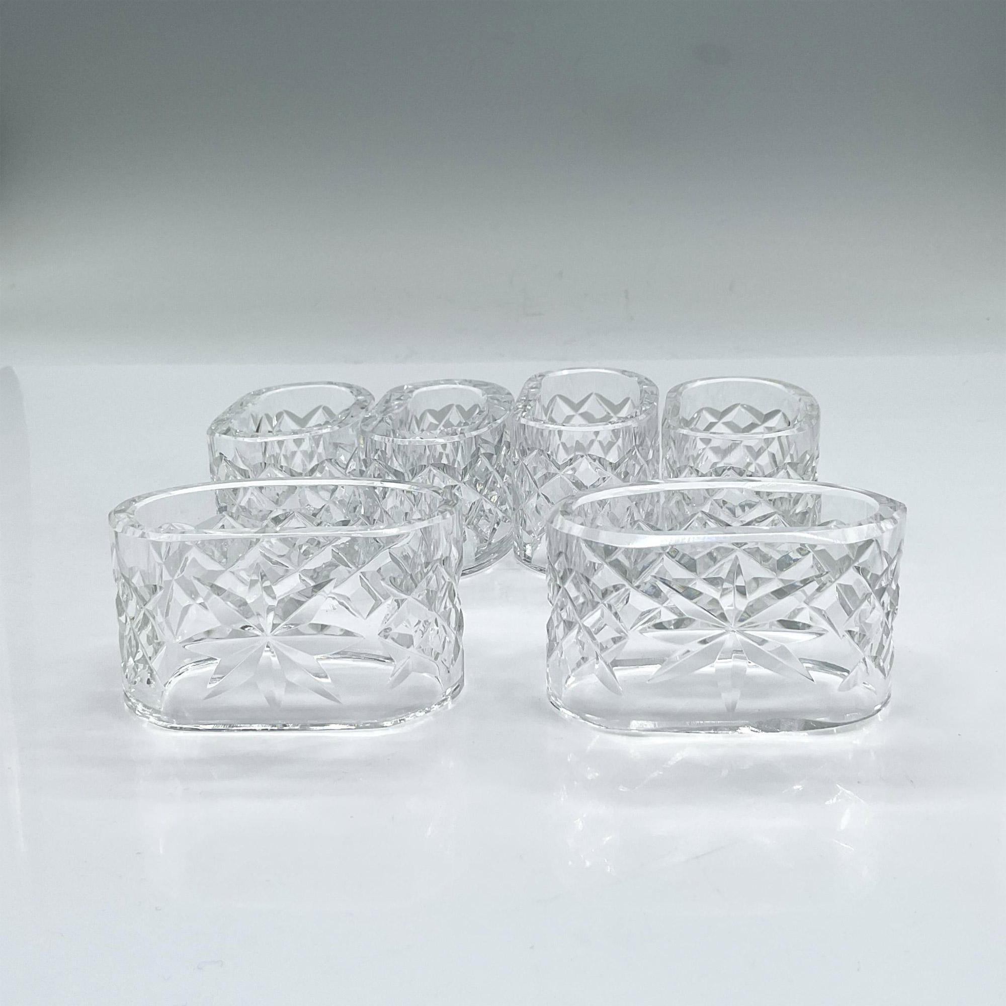 6pc Waterford Crystal Napkin Rings - Image 2 of 2