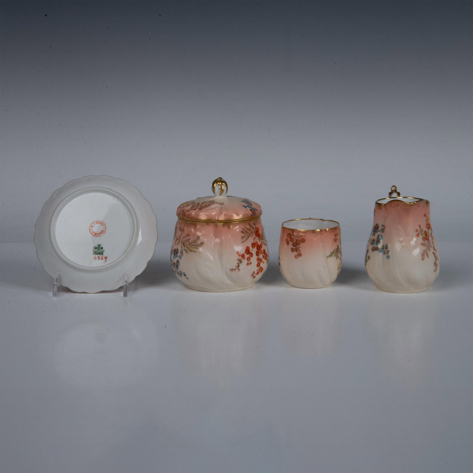 4pc M. Redon Limoges Porcelain Cafe Set - Bild 2 aus 3