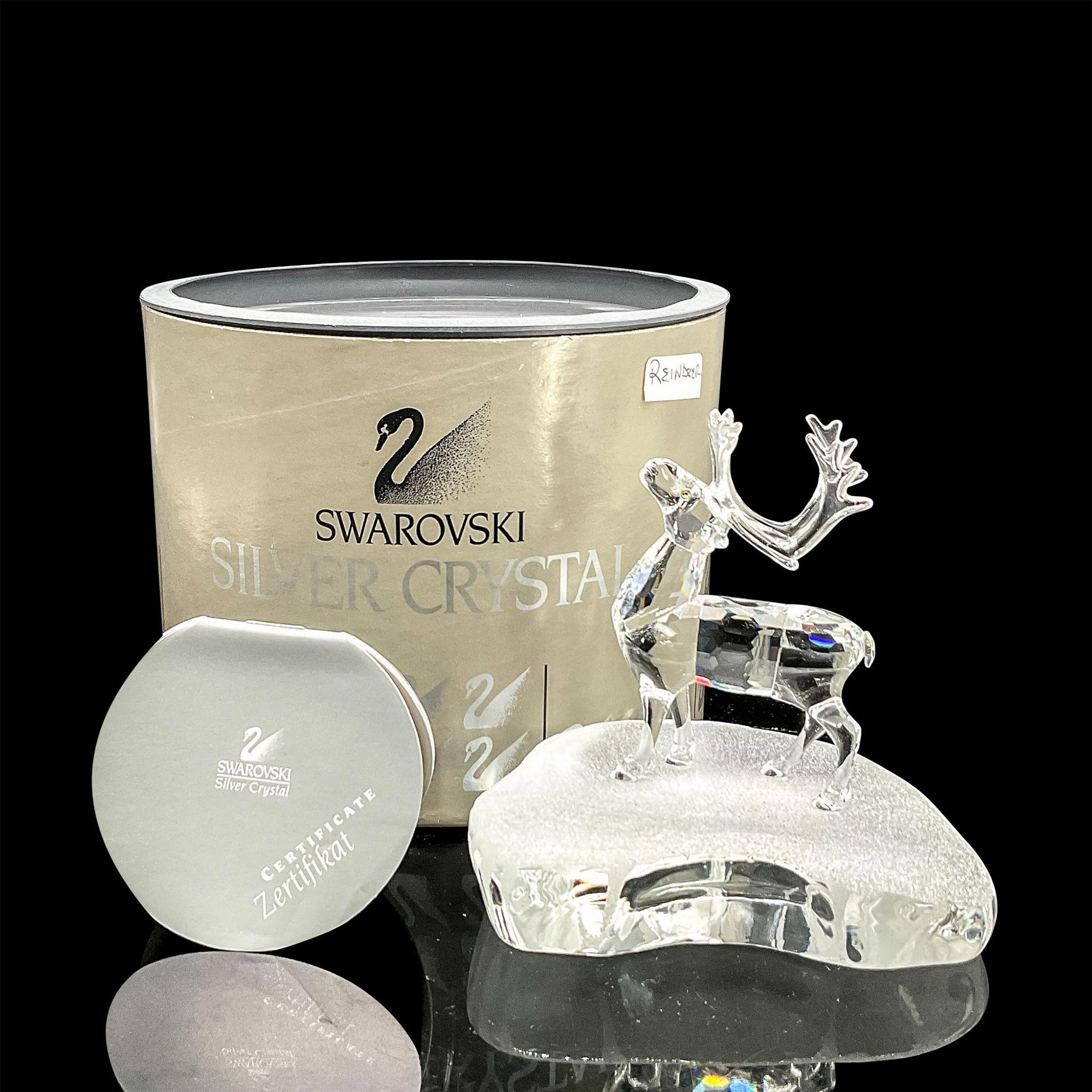 Swarovski Silver Crystal Figurine, Reindeer on Iceberg - Image 4 of 4