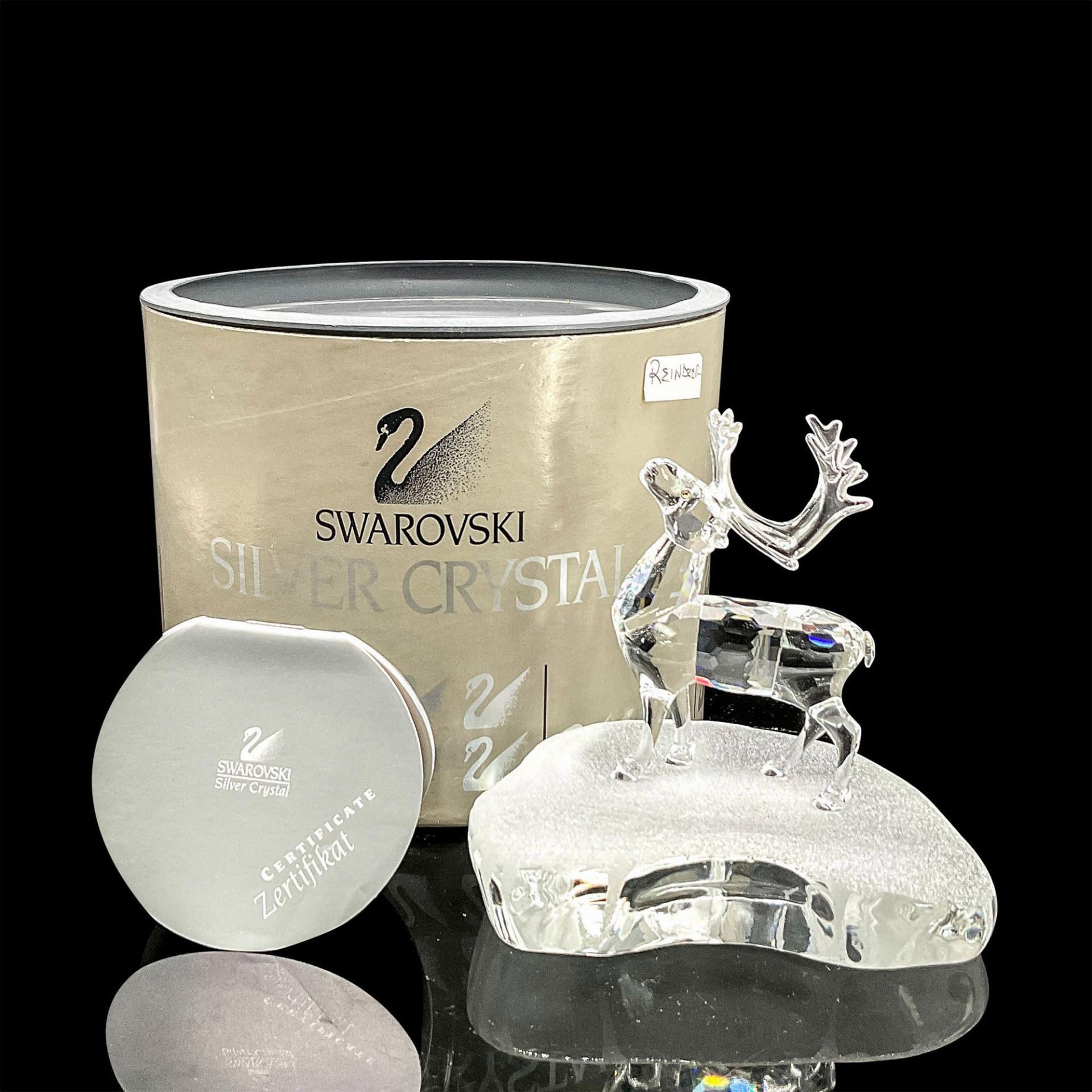 Swarovski Silver Crystal Figurine, Reindeer on Iceberg - Bild 4 aus 4