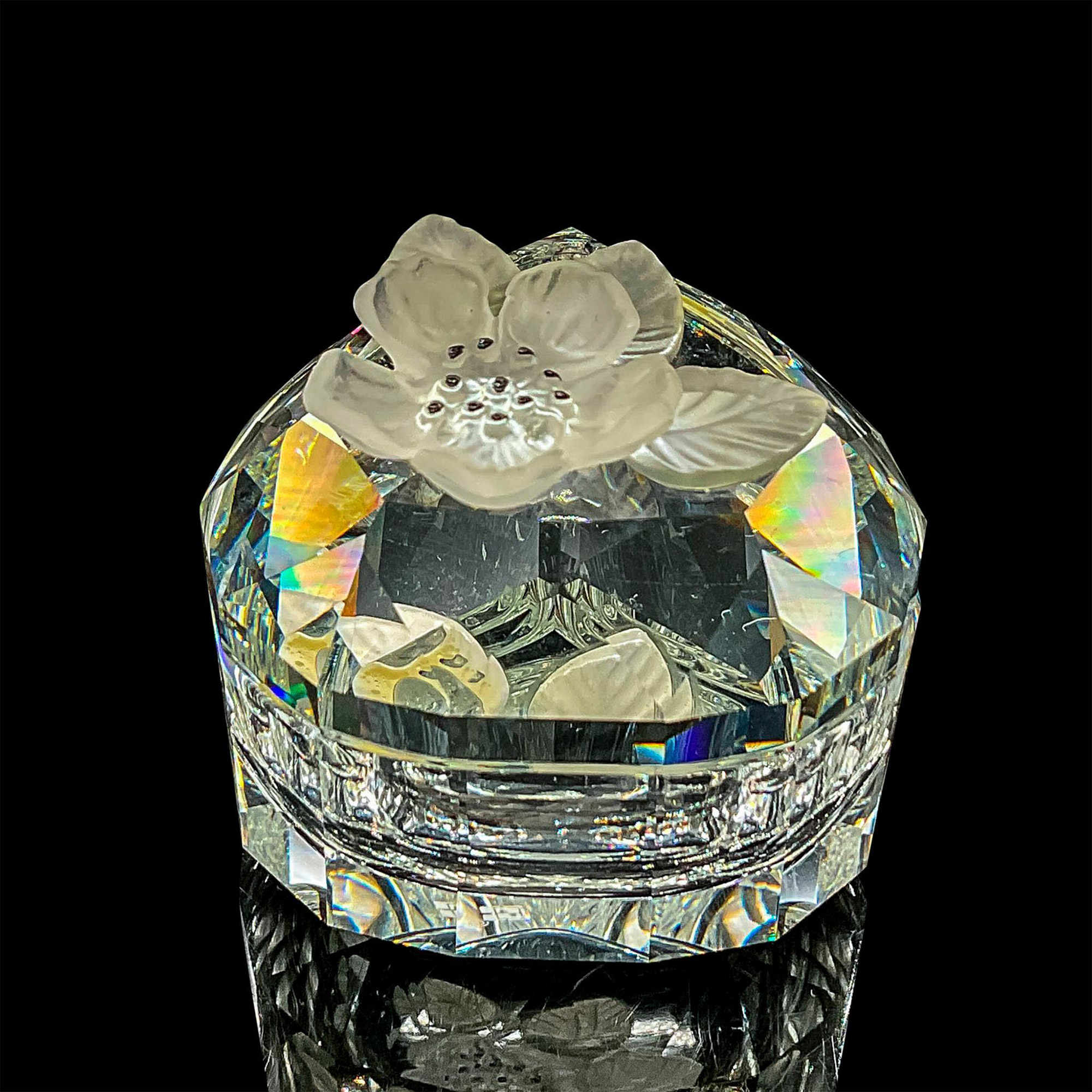 Swarovski Crystal Treasure Box, Heart Shaped w/Flower - Image 2 of 5