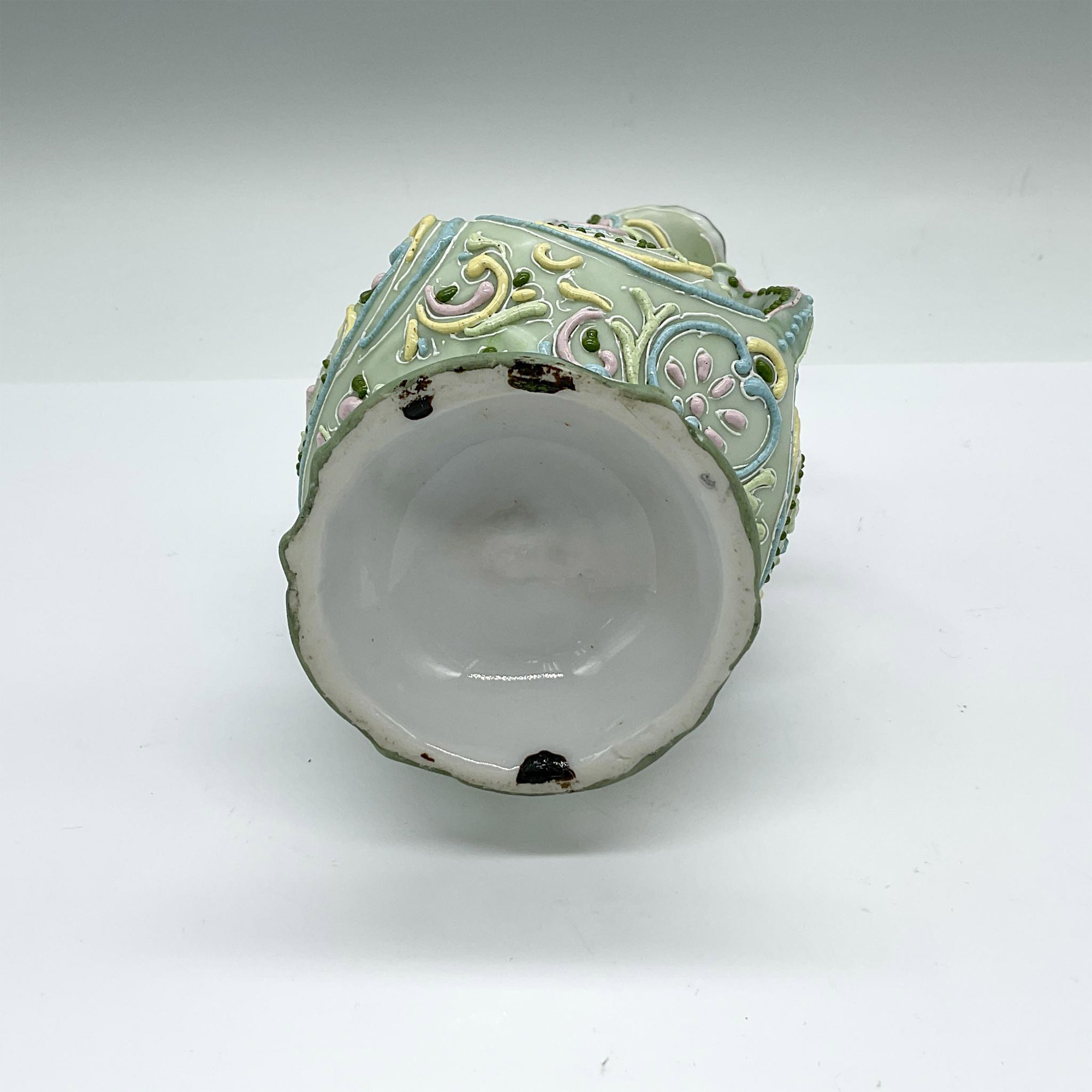Japanese Moriage Porcelain Double Handled Vase - Bild 3 aus 3