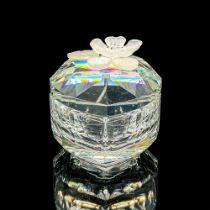 Swarovski Crystal Treasure Box, Heart Shaped w/Flower