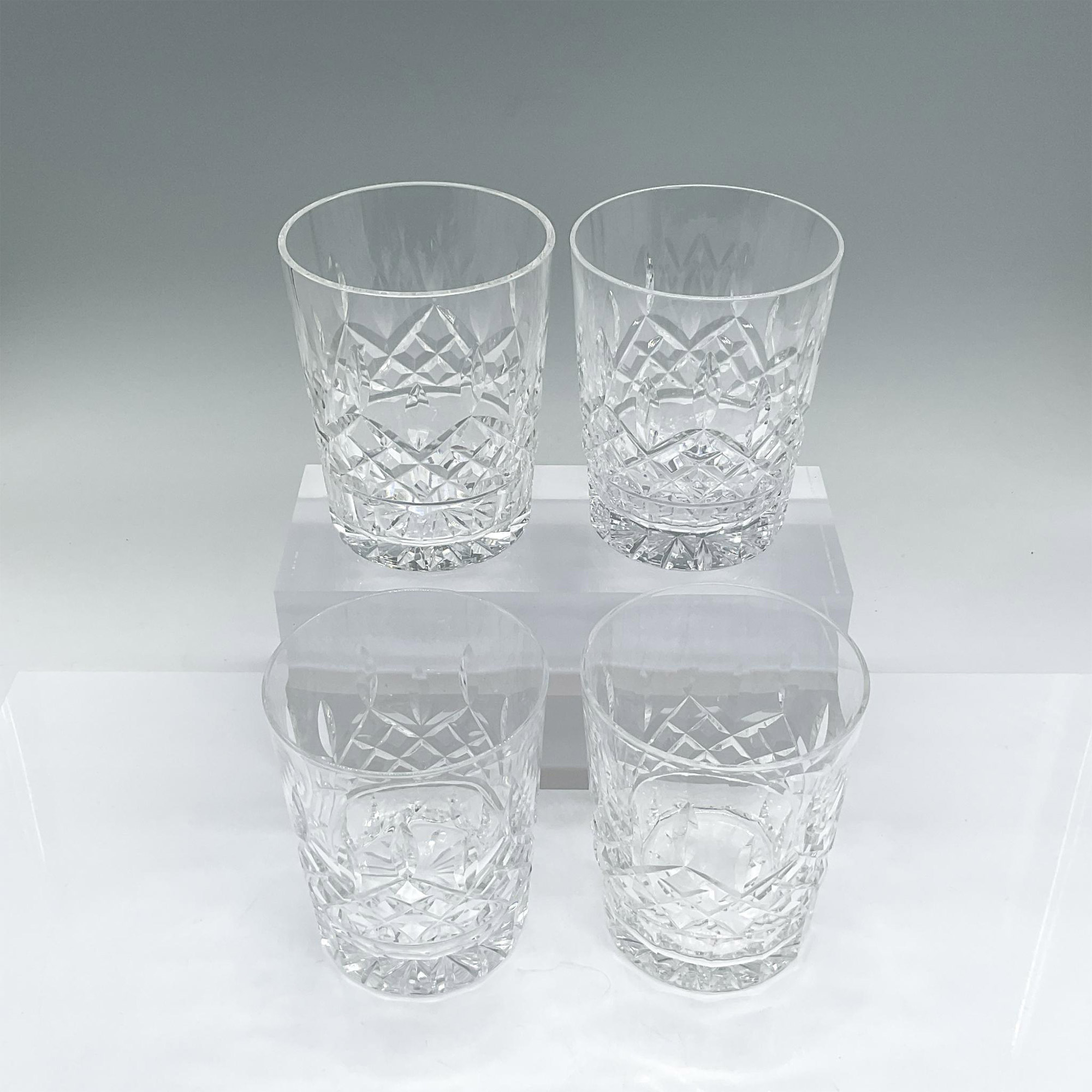 4pc Waterford Crystal Double Old Fashioned Glasses, Lismore - Image 2 of 3