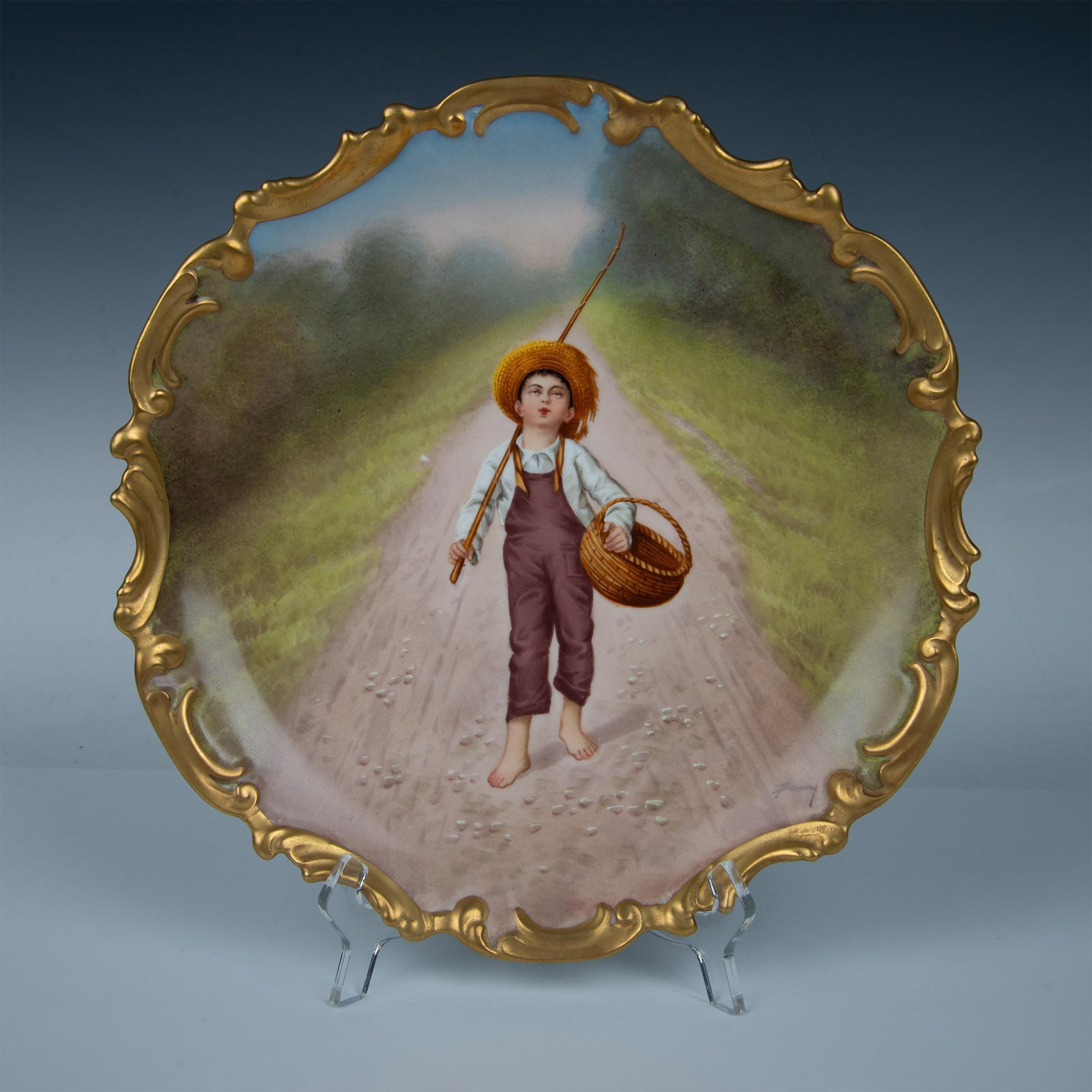 Blakeman & Henderson by Baumy Limoges Porcelain Plaque