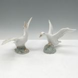 2pc Lladro Porcelain Figurines, Ducks 1001263 + 1001265