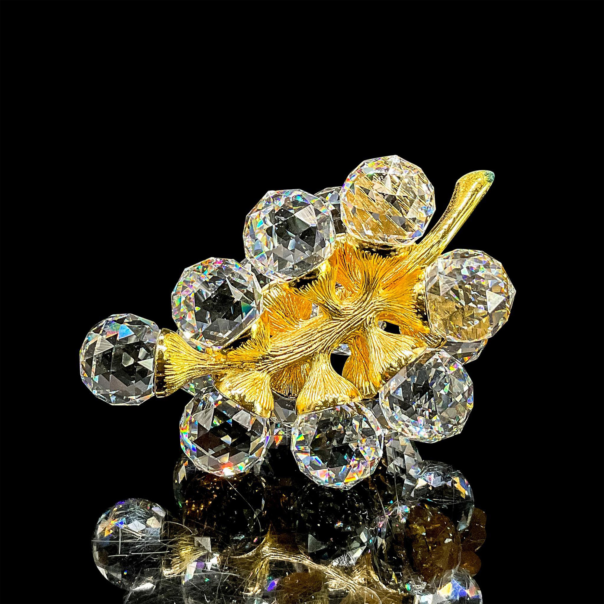 Swarovski Crystal Figurine, Small Grapes on Gold + Base - Image 4 of 5