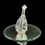 Swarovski Silver Crystal Figurine, Lute on Stand + Mirror