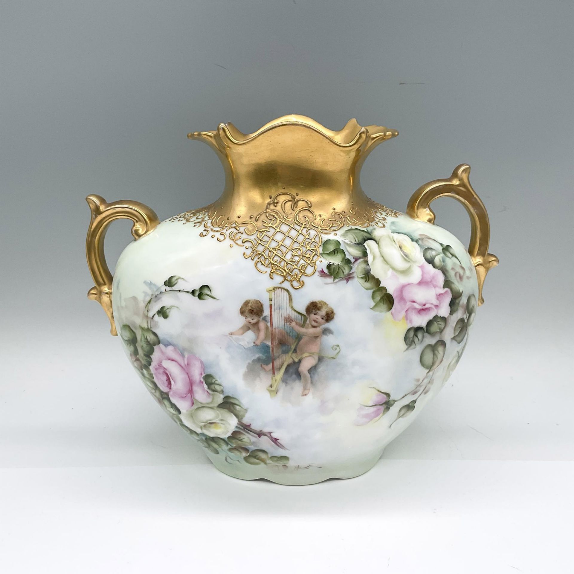 P.H. Leonard Vienna Porcelain Vase - Bild 2 aus 3