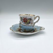 Unique Porcelain Demitasse Cup and Saucer