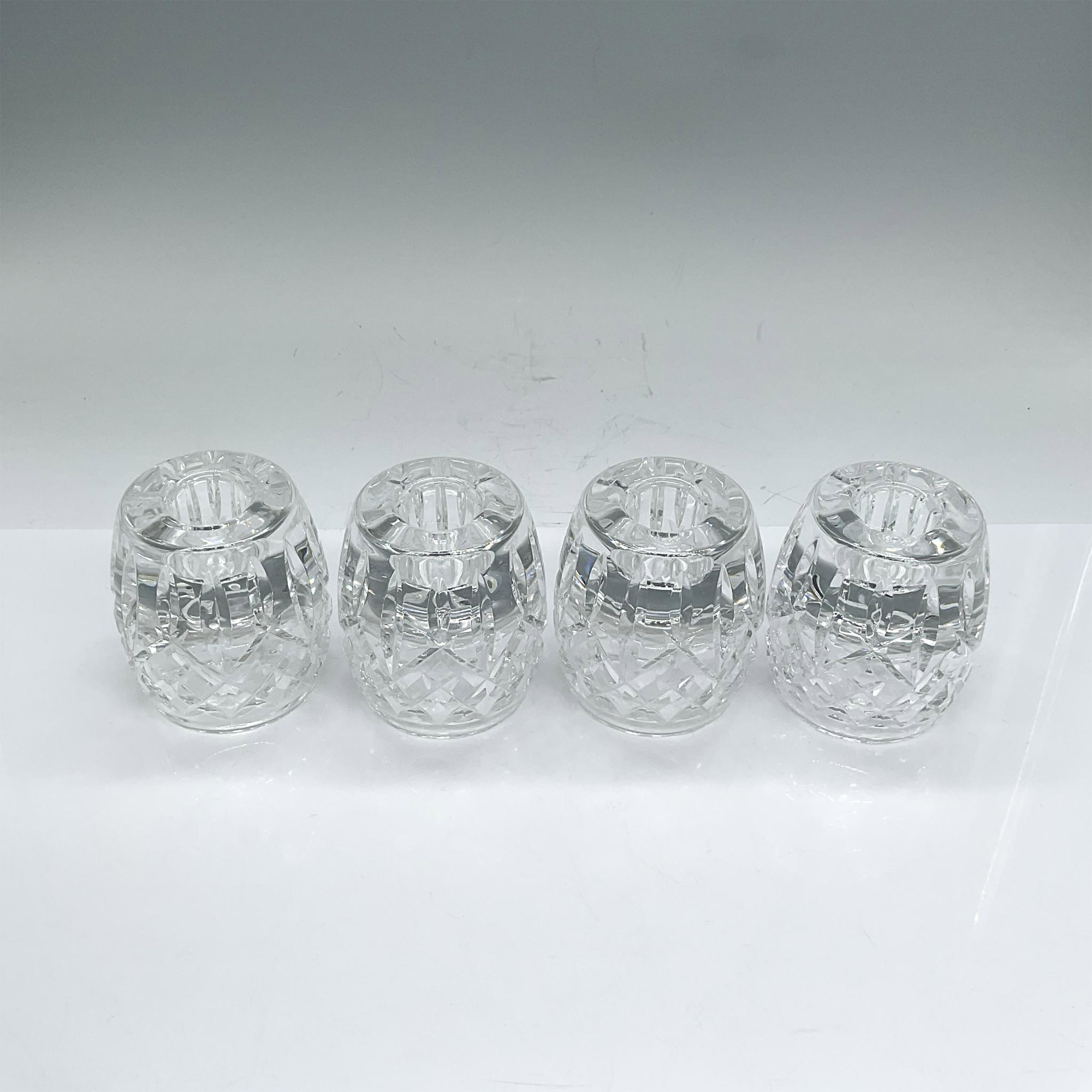 4pc Waterford Crystal Candlesticks, Lismore - Image 2 of 3