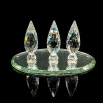 Swarovski Silver Crystal Figurines, Poplar Trees + Base