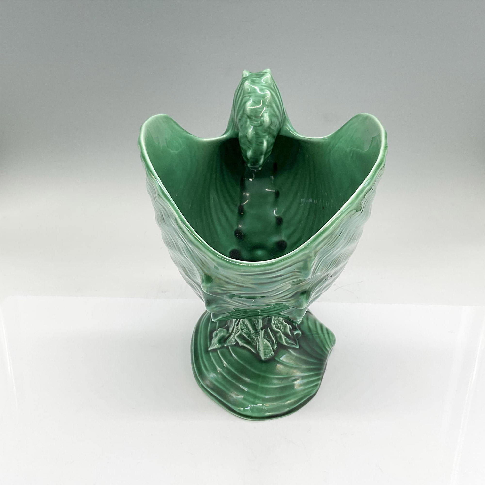 2pc Wedgwood of Etruria Green Glazed Footed Bowl + Plate - Bild 3 aus 6