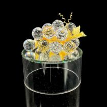 Swarovski Crystal Figurine, Small Grapes on Gold + Base