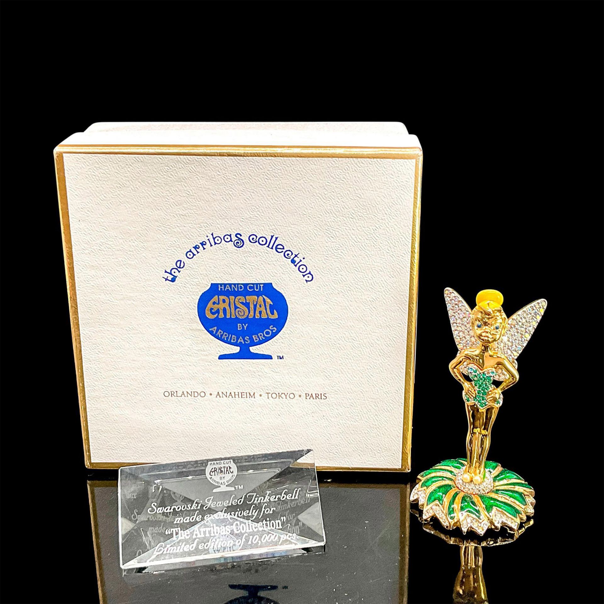 Swarovski Jeweled Tinkerbell and Display Plaque - Image 6 of 6