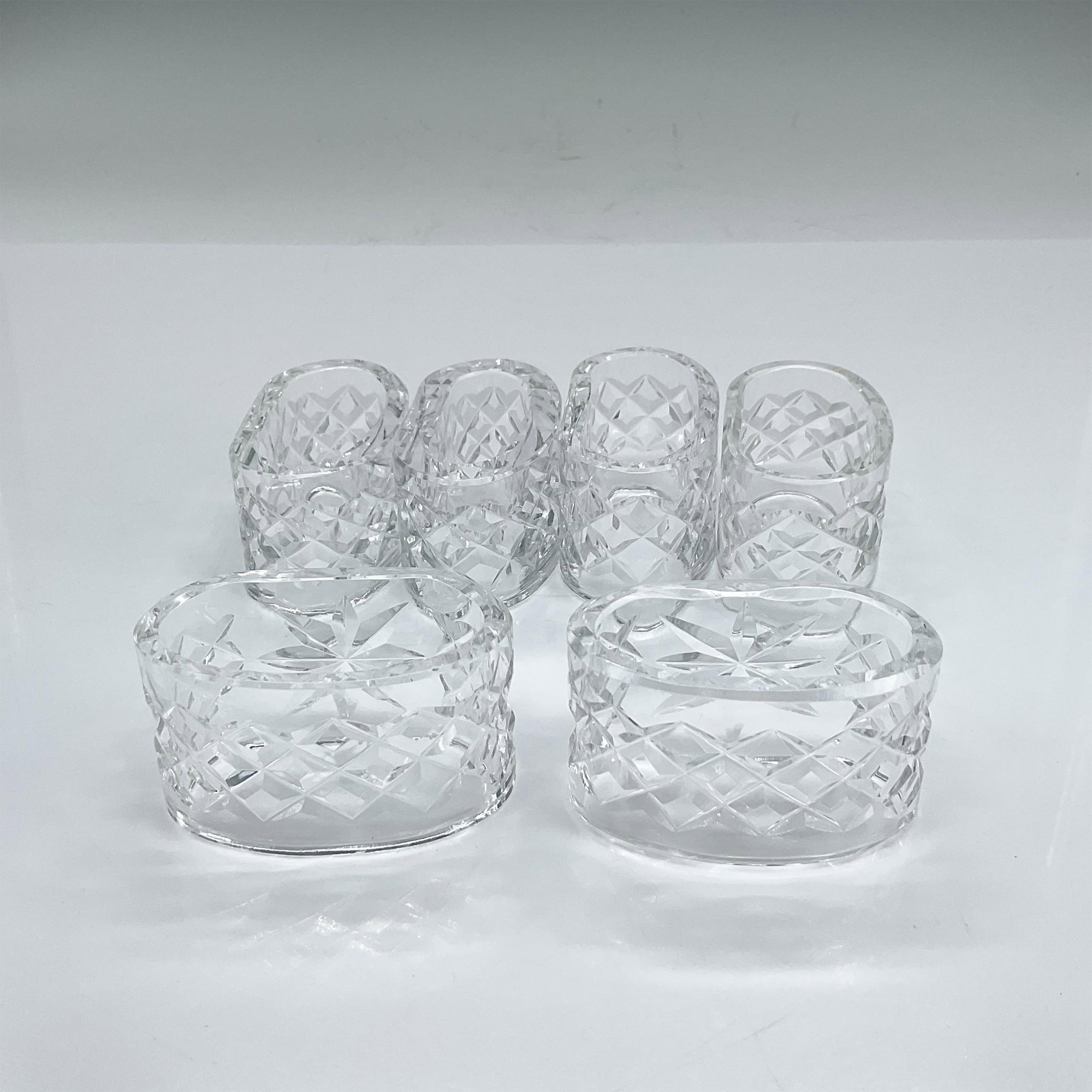 6pc Waterford Crystal Napkin Rings