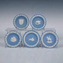 5pc Wedgwood Pale Blue Jasperware Plaques