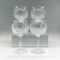 4pc Waterford Crystal Oversize Wine Glasses, Lismore
