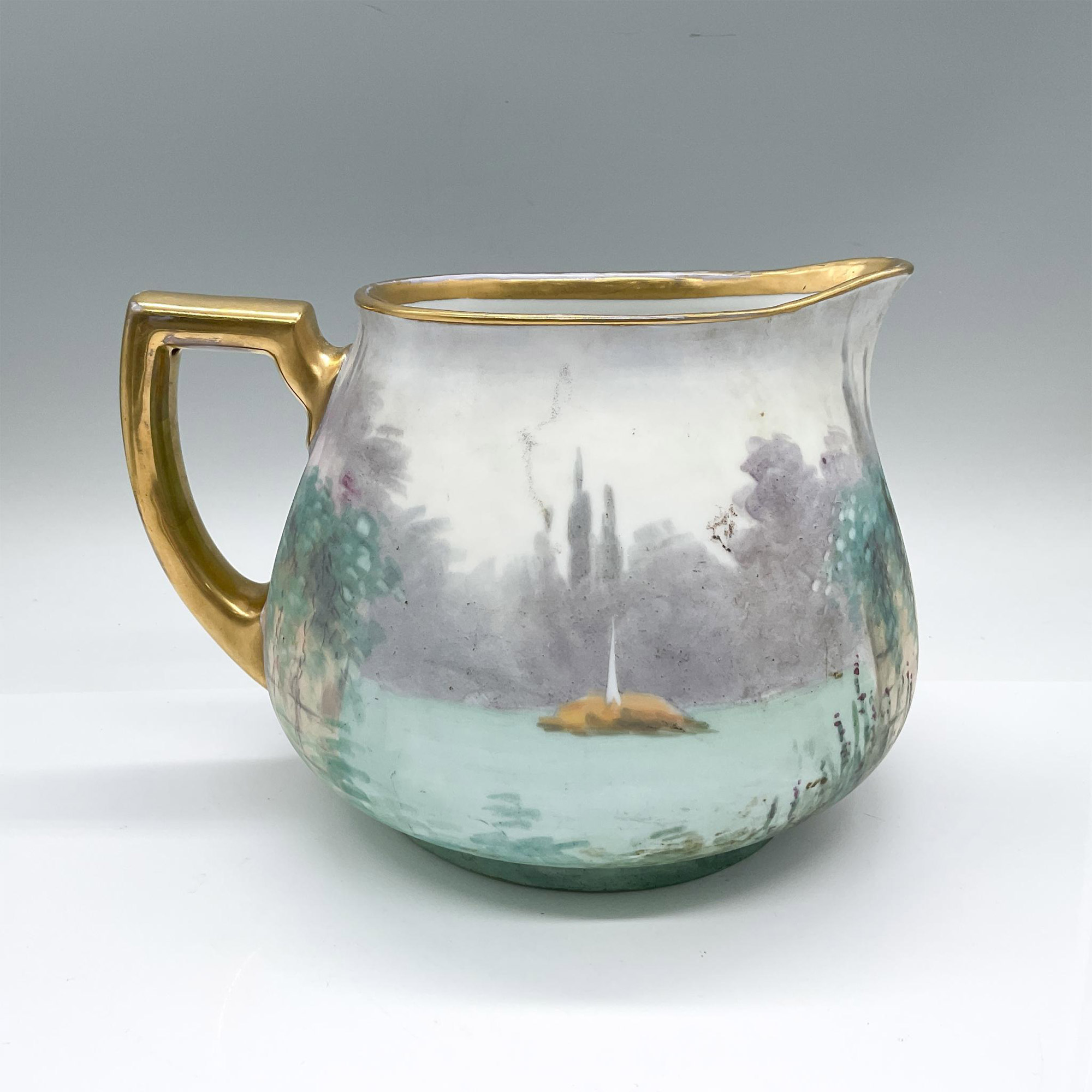 Pickard China by Alexi Landscape Pitcher, Signed - Image 2 of 5