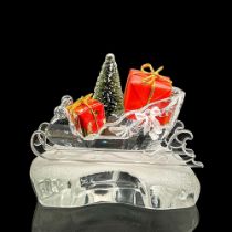 5pc Swarovski Crystal Figure, Christmas Sleigh, Iceberg Base