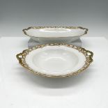 2pc Limoges Vignaud Porcelain Serveware, Side Dishes