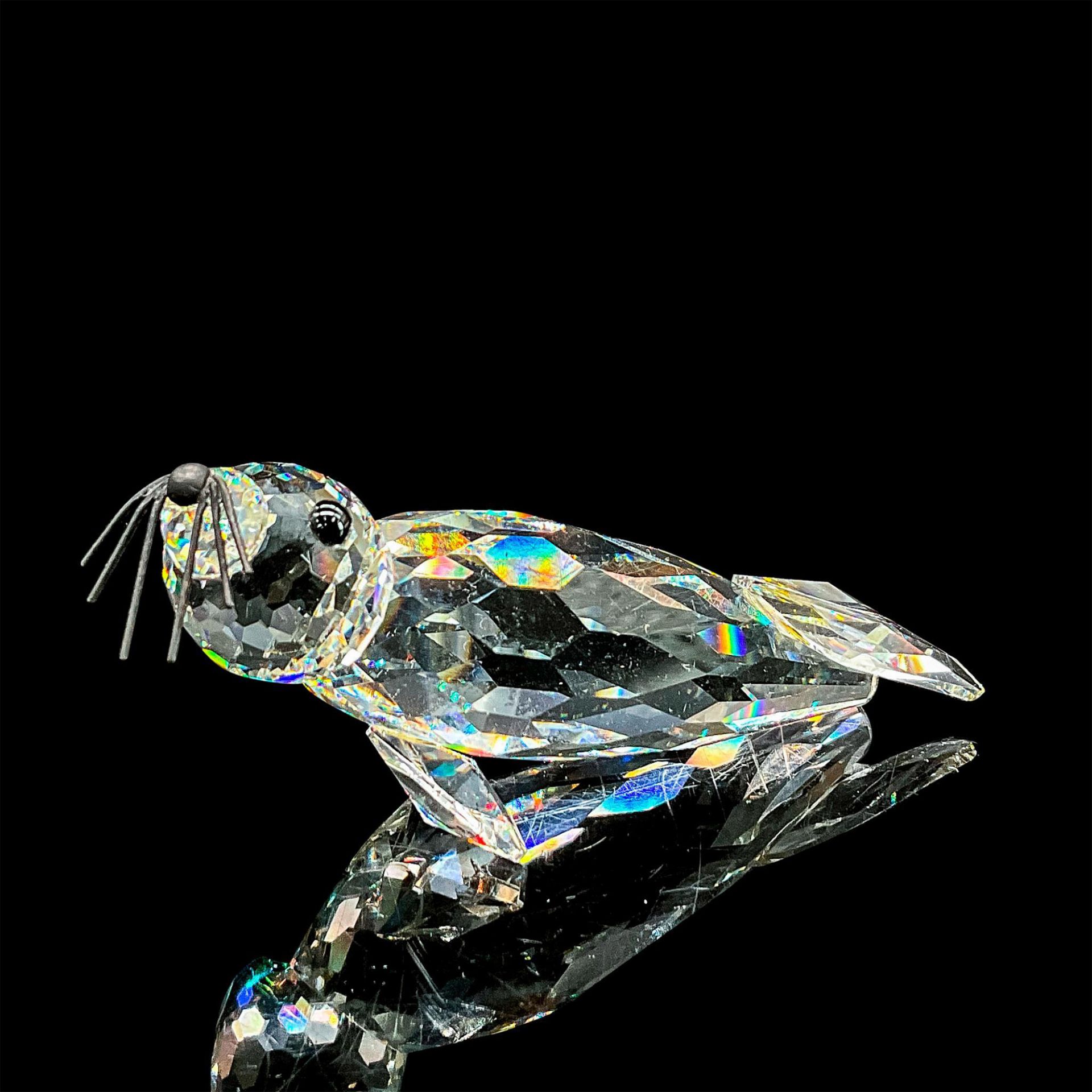 Swarovski Silver Crystal Figurine, Seal on Iceberg Base - Image 2 of 10