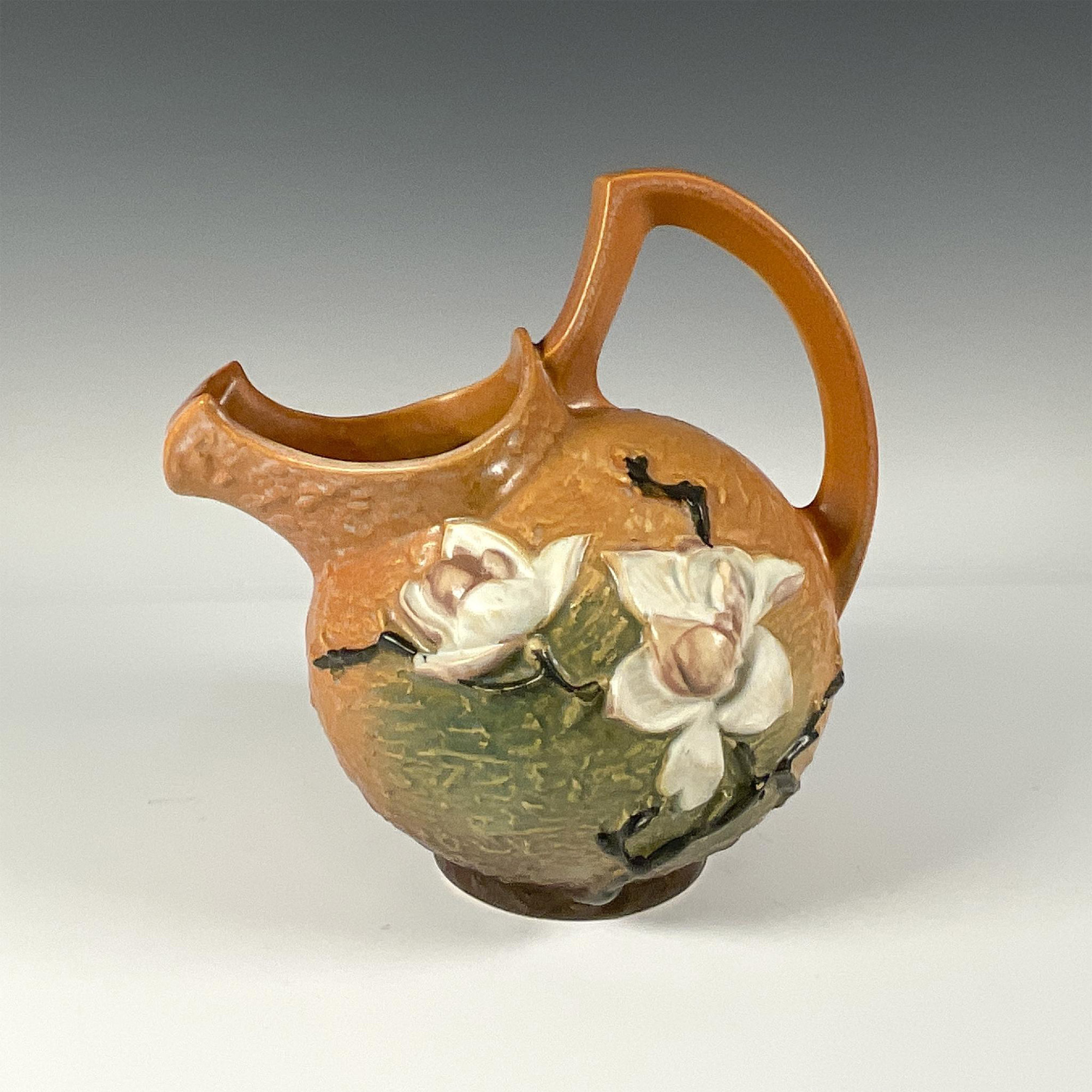 Roseville Pottery, Brown Magnolia Pitcher 1327 - Image 2 of 3