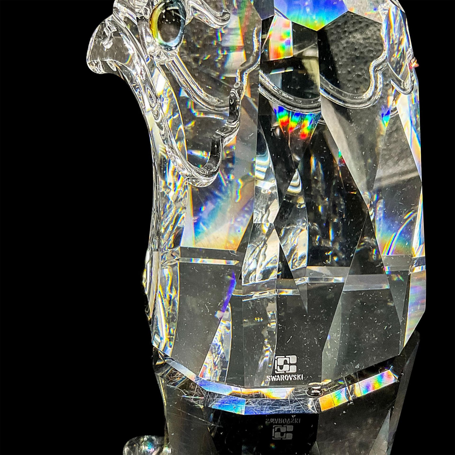 2pc Swarovski Crystal Bust, Falcon Head and Mirror Stand - Bild 5 aus 6