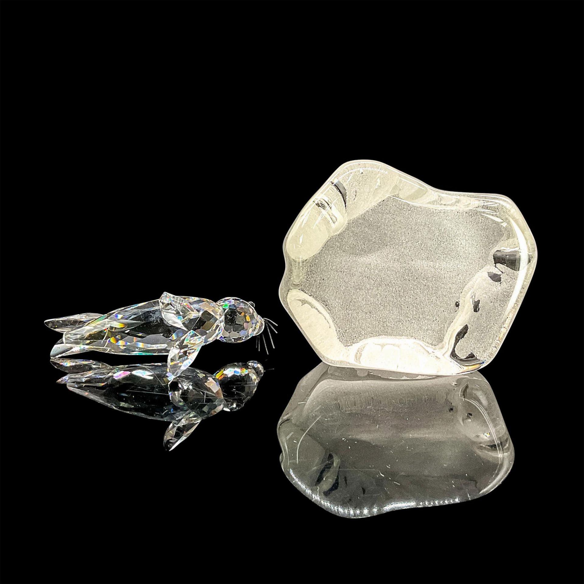 Swarovski Silver Crystal Figurine, Seal on Iceberg Base - Image 8 of 10