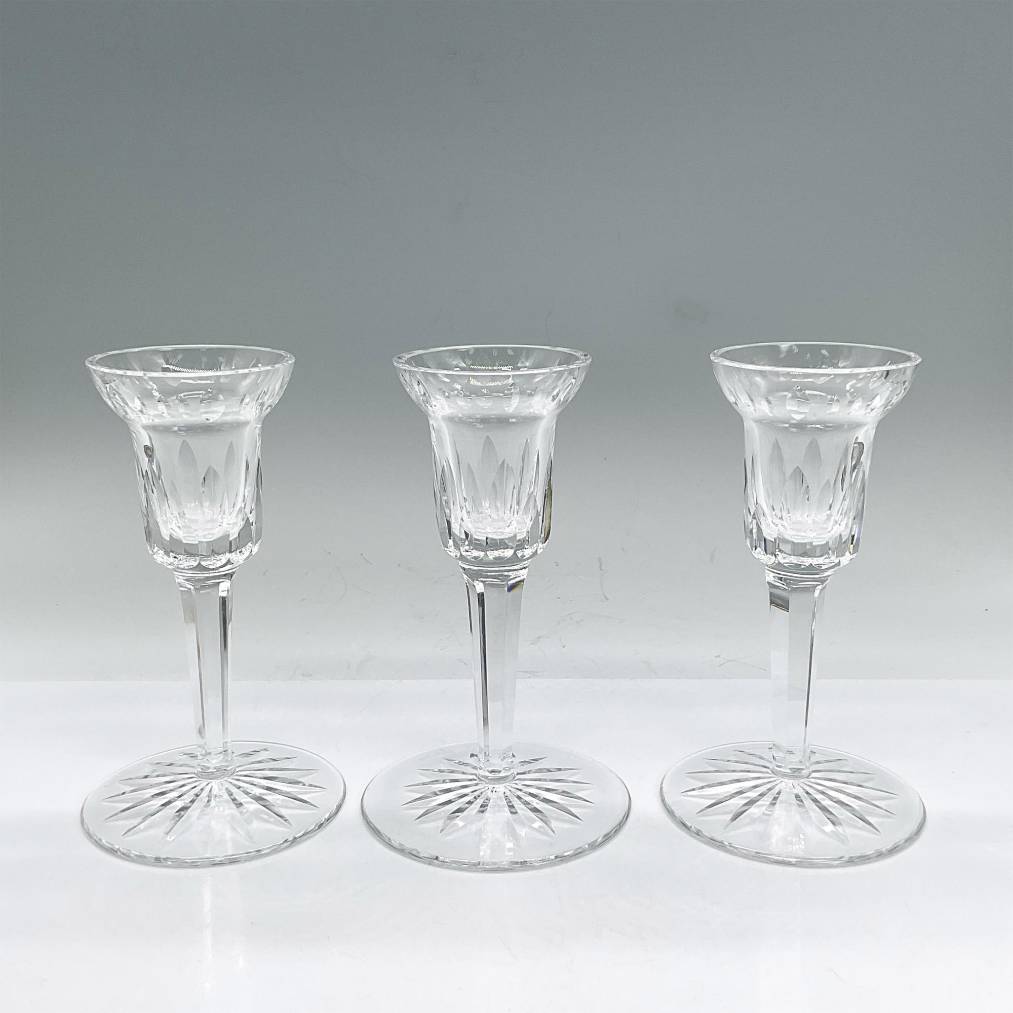 3pc Waterford Crystal Candlesticks