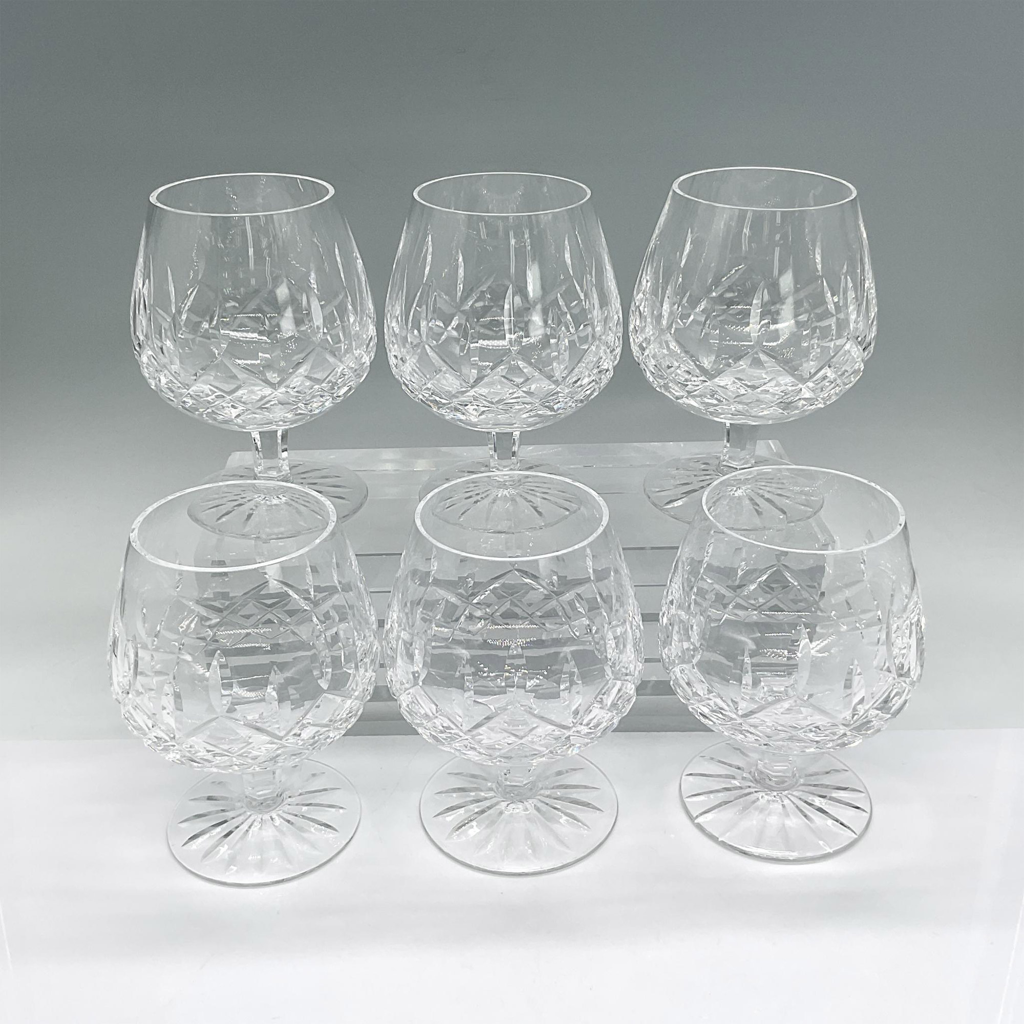 6pc Waterford Crystal Brandy Glasses, Lismore - Image 2 of 3