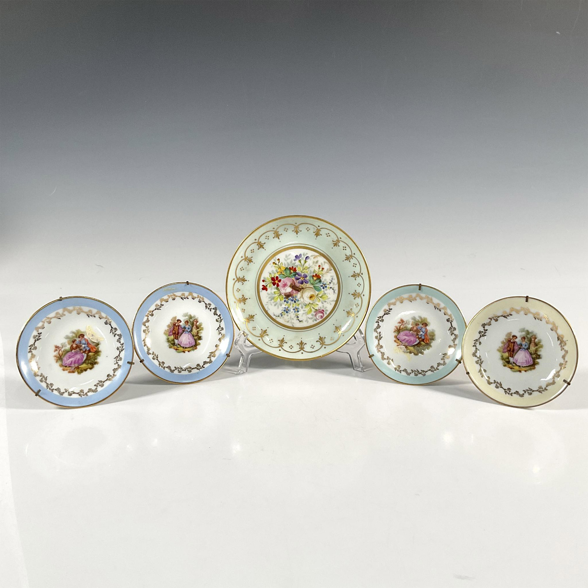5pc French Limoges Cabinet Plates - Image 2 of 3