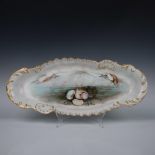 Alfred Lanternier Limoges Porcelain Seafood Tray, Signed