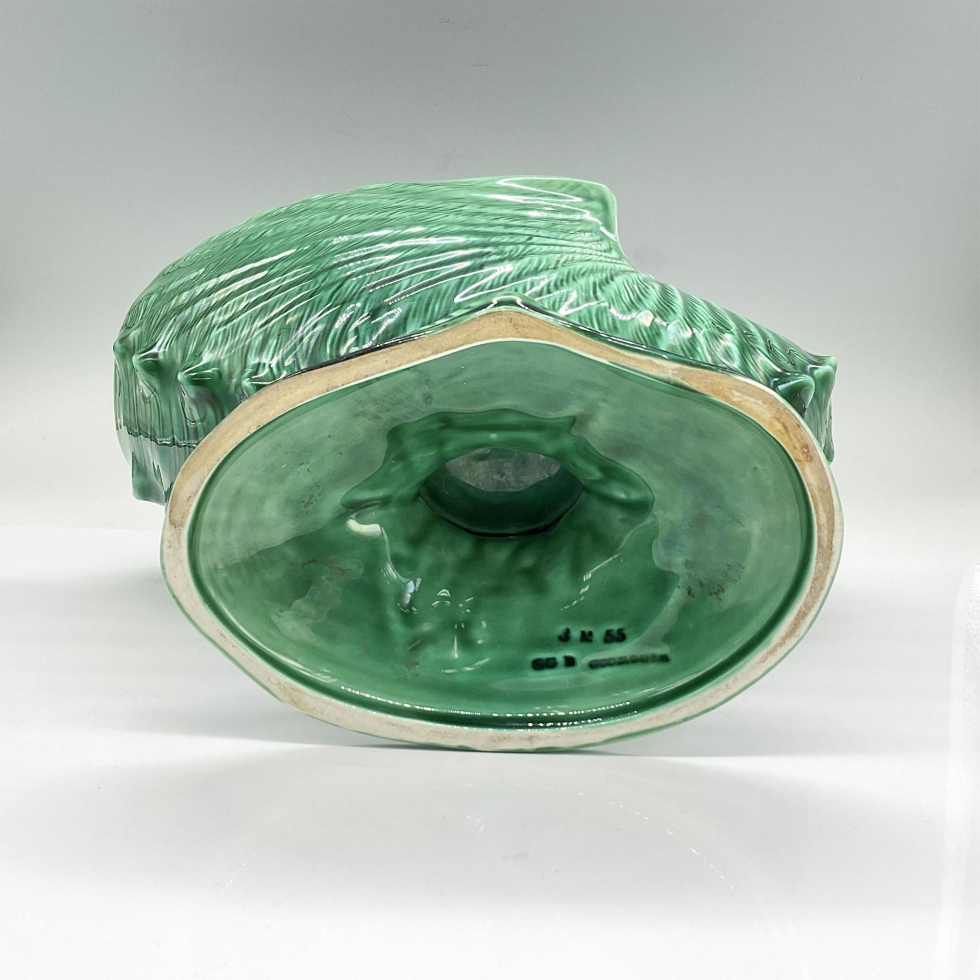 2pc Wedgwood of Etruria Green Glazed Footed Bowl + Plate - Bild 4 aus 6