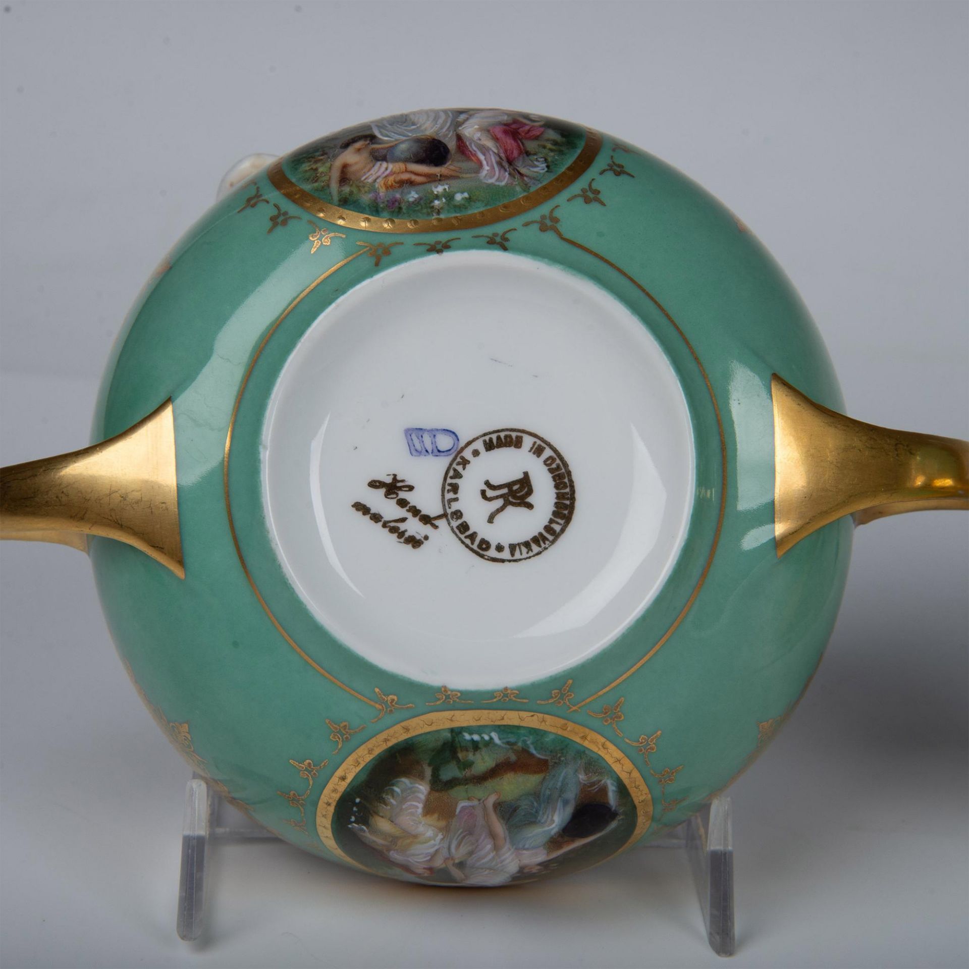 3pc Karlsbad Czechoslovakia Porcelain Soup Bowls - Bild 7 aus 10