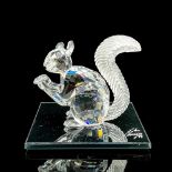 Swarovski Crystal Figurine, SCS Members Squirrel + Base