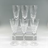 6pc Waterford Crystal Fluted Champagne Glasses, Lismore