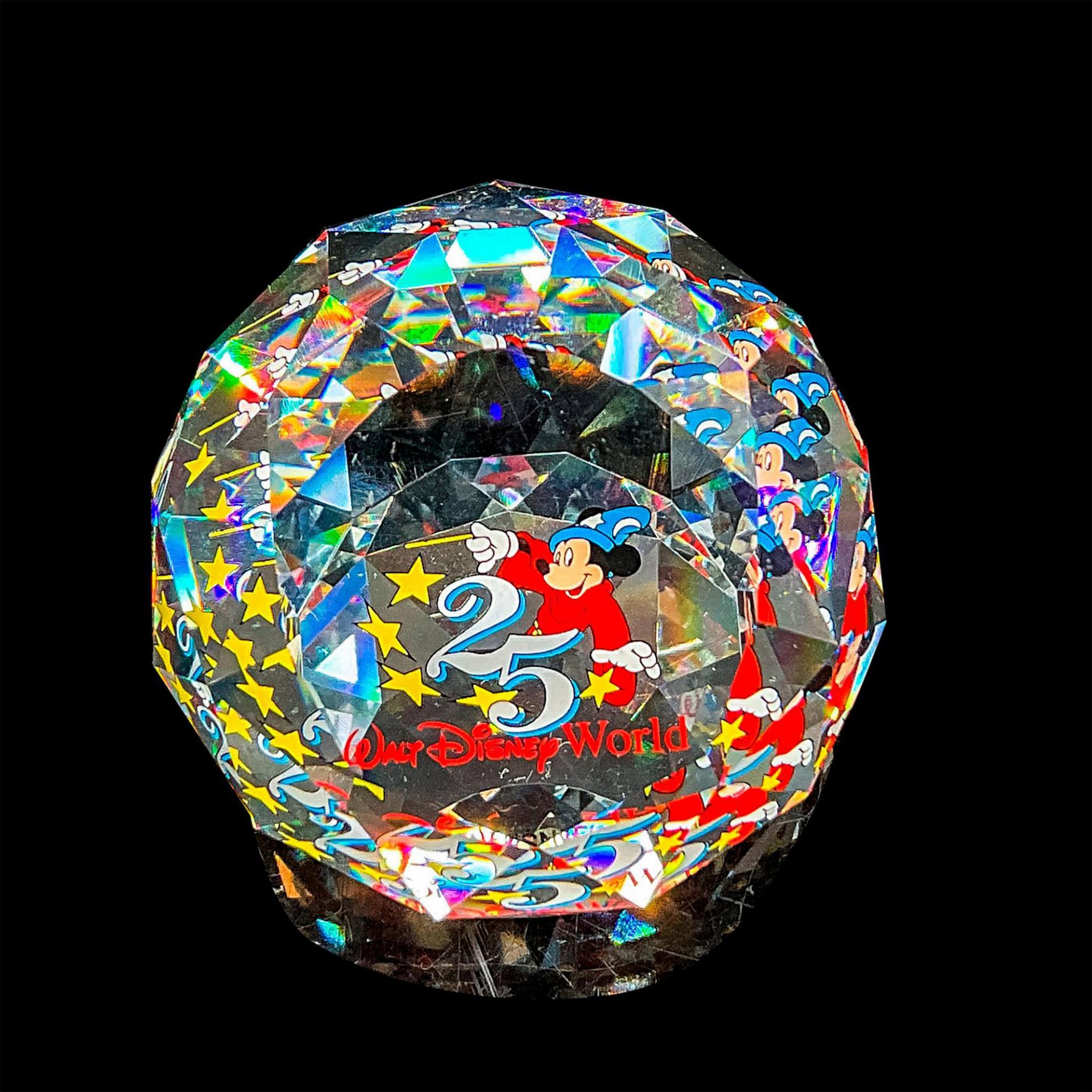 D. Swarovski Crystal Paperweight, Mickey Mouse 25th Anniv