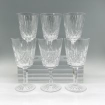 6pc Waterford Crystal Water Goblet Glasses, Lismore
